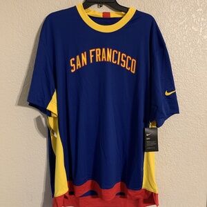 Nike Golden State Warriors Hardwood Classics Shirt CI5519-595 (Royal/Gold)